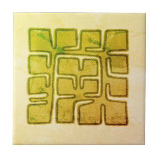 Abstract Floral Ceramic Tile