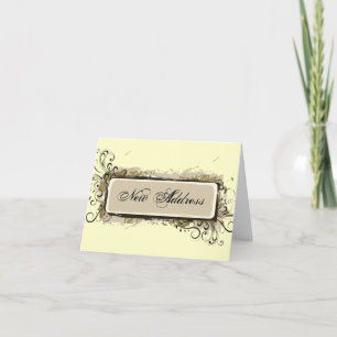 Abstract Floral Change of Address Announcement