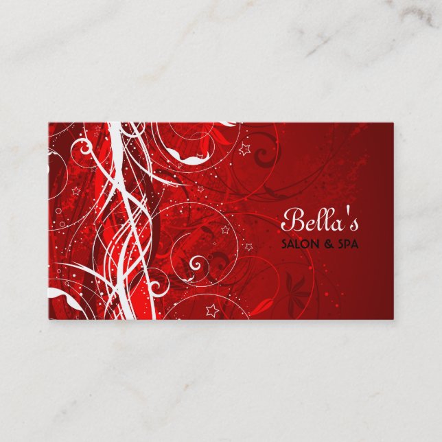 Abstract Floral Design Business Card (Front)