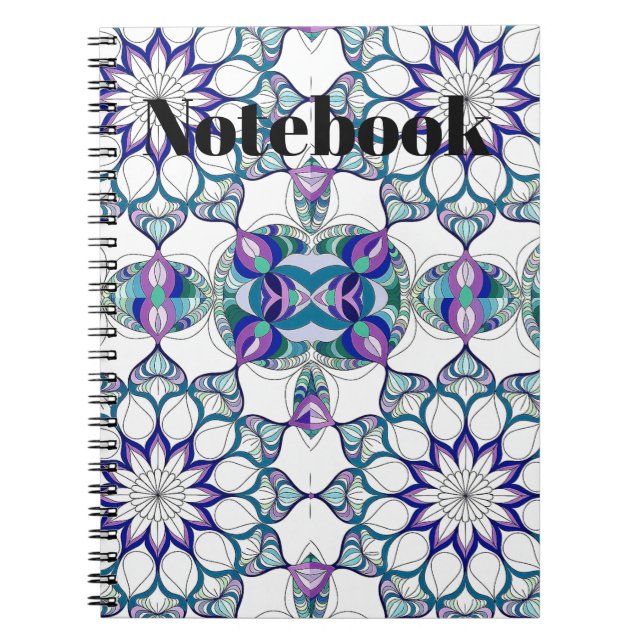 Abstract Floral Design Notebook (Front)