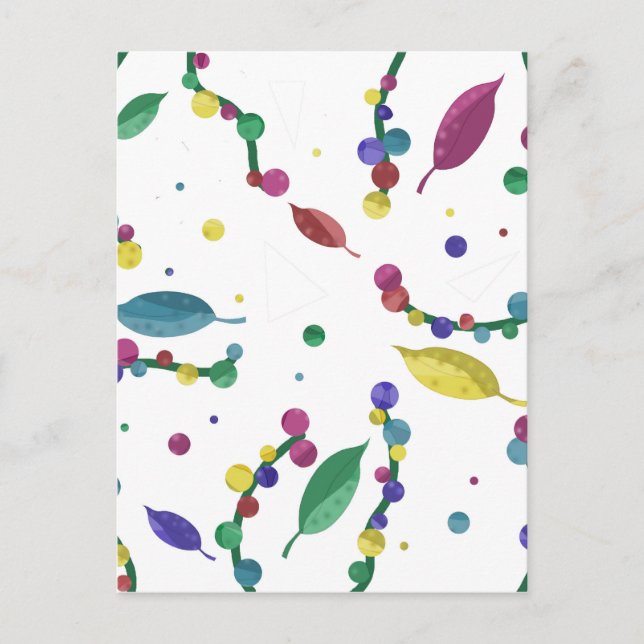 Abstract floral design postcard (Front)