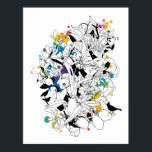 abstract floral design poster<br><div class="desc">vector illustration</div>