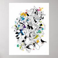 abstract floral design