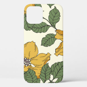 Abstract floral elegance, seamless background iPhone 12 case
