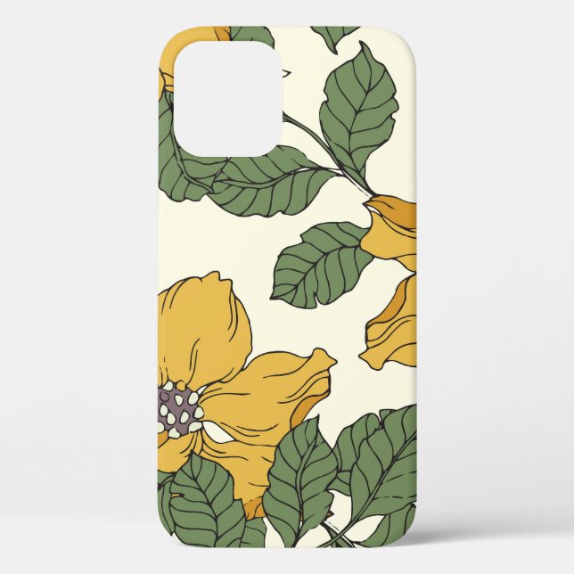 Abstract floral elegance, seamless background Case-Mate iPhone case (Back)