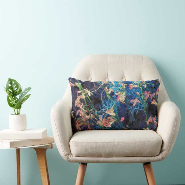Abstract Floral Fantasy Lumbar Cushion (Chair)