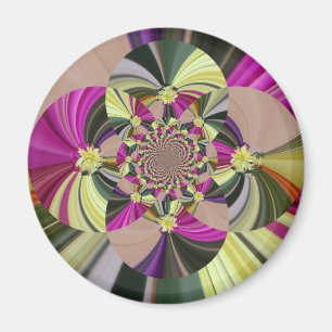 Abstract Floral Flower Pattern Magnet