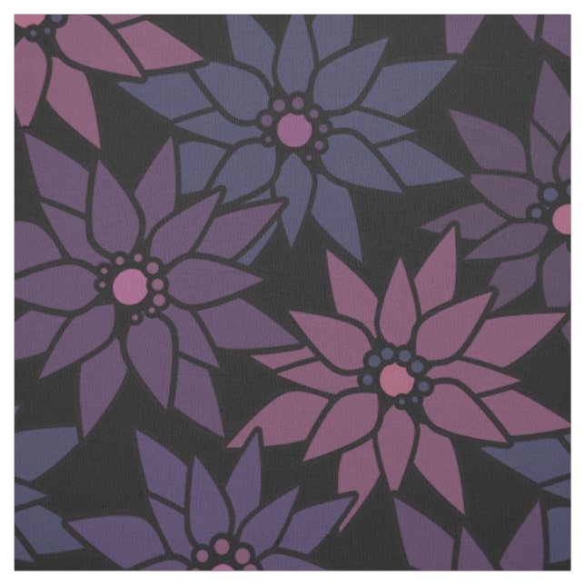 Abstract floral flowers romantic pattern cartoon p fabric (Swatch)