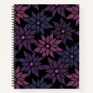 Abstract floral flowers romantic pattern cartoon p notebook
