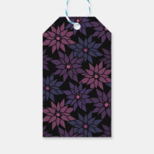 Abstract floral flowers romantic pattern cartoon r gift tags
