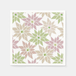 Abstract floral flowers romantic pattern cartoon r napkin