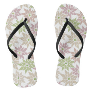 Abstract floral flowers romantic pattern cartoon r thongs