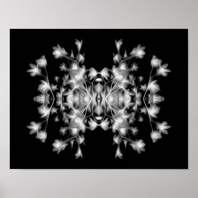 Abstract Floral Graphic Pattern Poster (Front)