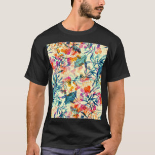 Abstract floral: herbs, flowers pattern. T-Shirt