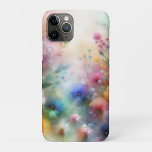 Abstract Floral in Watercolor Style iPhone 11 Pro Case