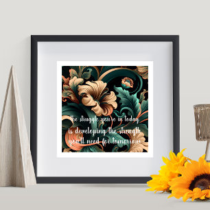 Abstract Floral Inspiration and Strength  Poster