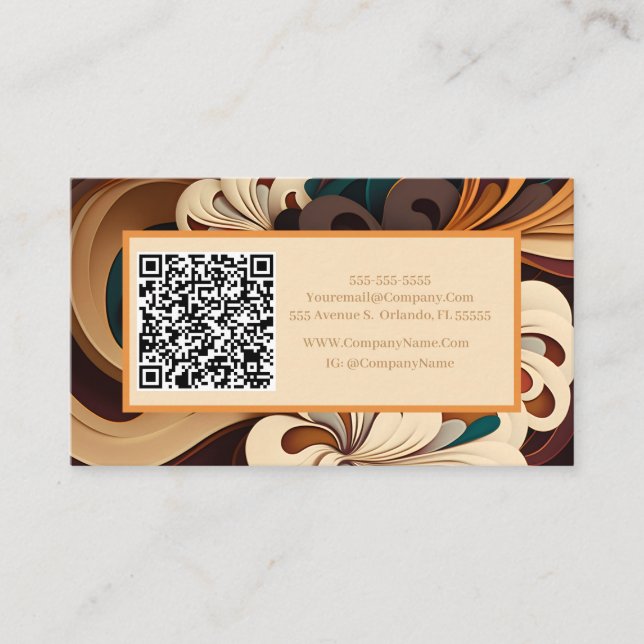 Abstract Floral Inspiration  Business Card (Front)