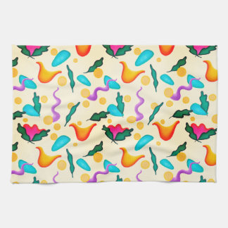 Abstract Floral Kitchen Towel