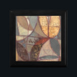 Abstract Floral Leaf Painting by Norman Wyatt Gift Box<br><div class="desc">Abstract floral leaf patterns populate this painting by Norman Wyatt. The dark colouring of the piece helps the gilded portions pop even more,  adding life to the work. This would make a great gift for someone who loves contemporary art!</div>