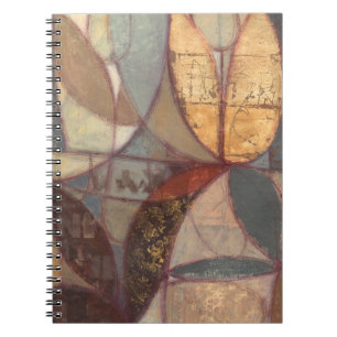 Abstract Floral Leaf Painting by Norman Wyatt Notebook