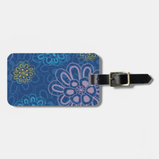 Abstract floral luggage tag