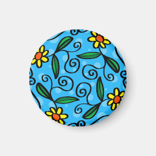 Abstract Floral Magnet