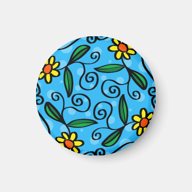 Abstract Floral Magnet (Front)