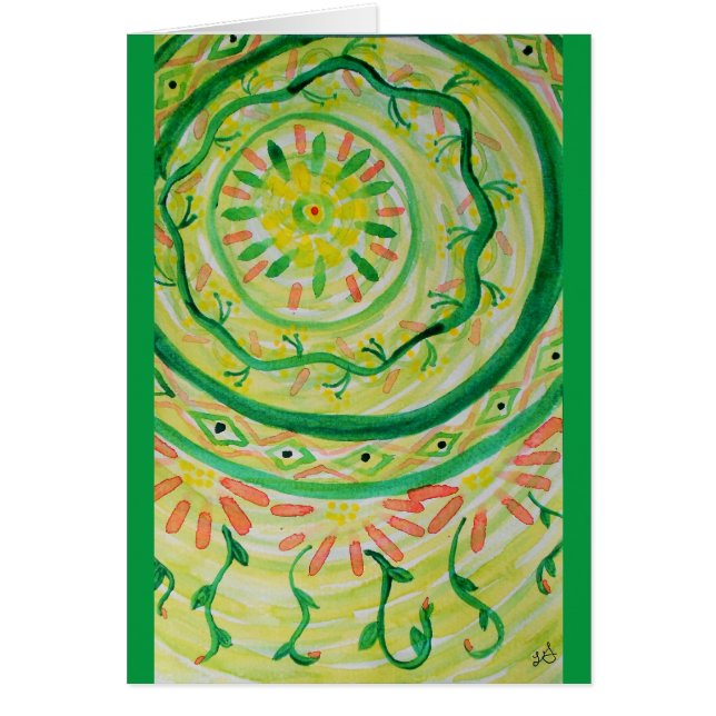 Abstract floral mandala watercolor (Front)