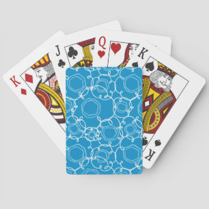 Abstract Floral Matrix (Blue) Fine Art Playing Cards