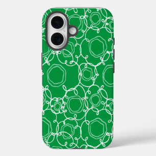 Abstract Floral Matrix (Green) Fine Art iPhone 16 Case