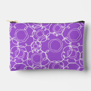 Abstract Floral Matrix (Purple) Fine Art Accessory Pouch