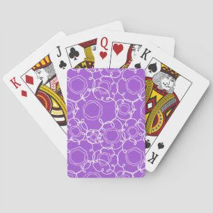 Abstract Floral Matrix (Purple) Fine Art Playing Cards
