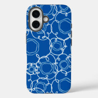 Abstract Floral Matrix (Royal Blue) Fine Art