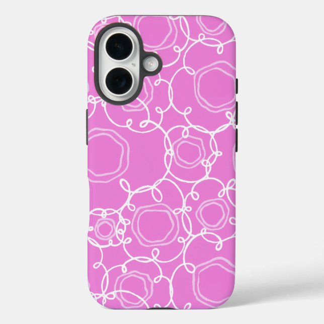 Abstract Floral Matrix (Soft Pink) Fine Art Case-Mate iPhone Case (Back)