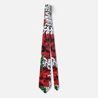 Abstract Floral Men's Tie Silver