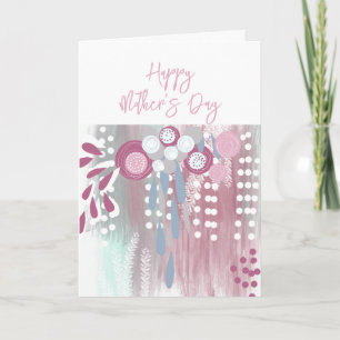 Abstract Floral Modern Mother's Day Card