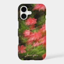 Abstract floral motion design with custom name