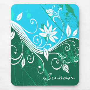 Abstract Floral Mousepad