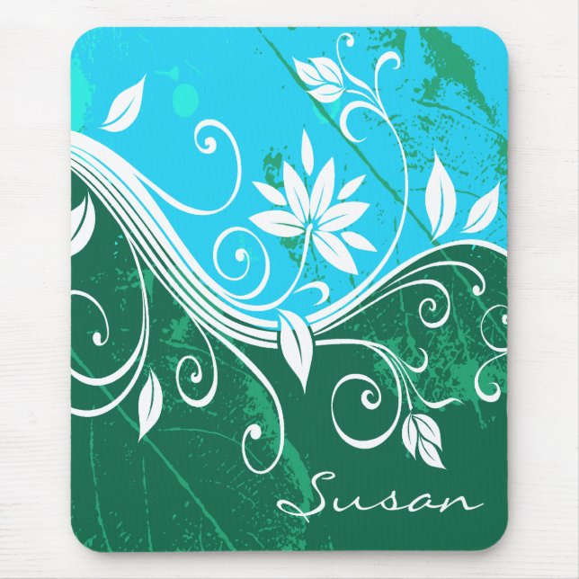 Abstract Floral Mousepad (Front)
