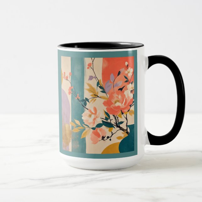 "Abstract Floral" Mug (Right)