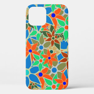 Abstract Floral Pattern iPhone 12 Pro Case