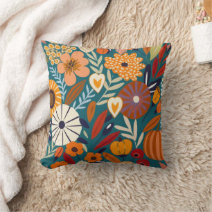 Abstract Floral Pattern Cushion