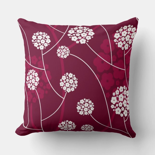 Abstract floral pattern cushion (Front)