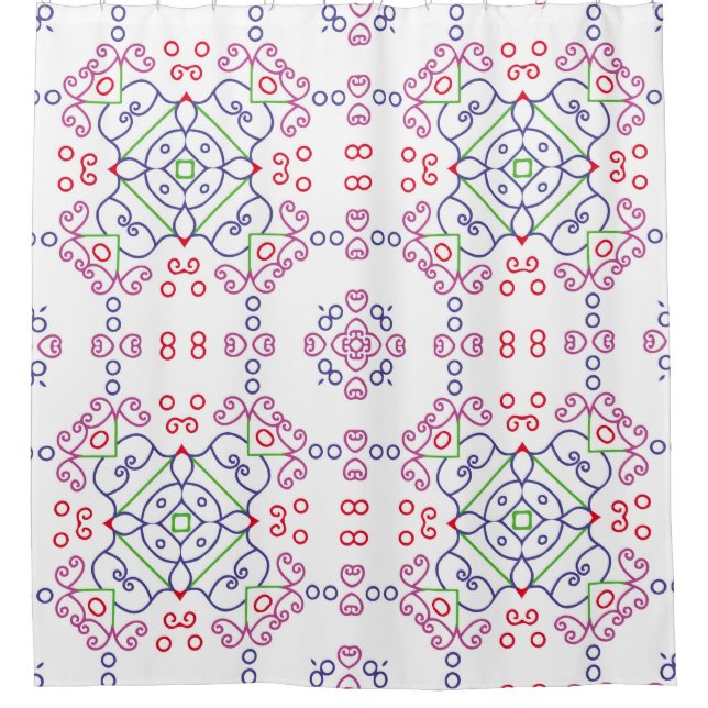 Abstract floral pattern designabstract, art, home shower curtain (Front)