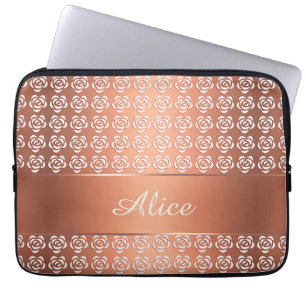abstract floral pattern laptop sleeve