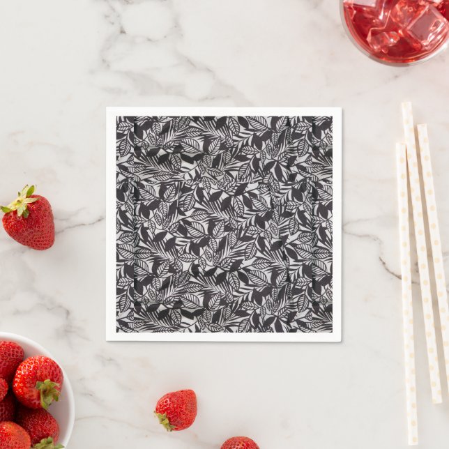 Abstract floral pattern napkin (Insitu)