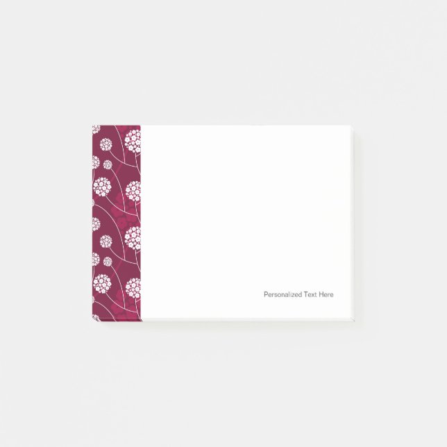 Abstract floral pattern post-it notes (Front)
