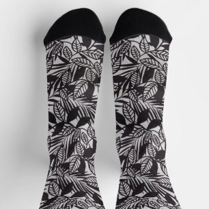 Abstract floral pattern socks