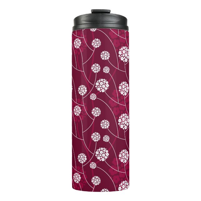 Abstract floral pattern thermal tumbler (Front)