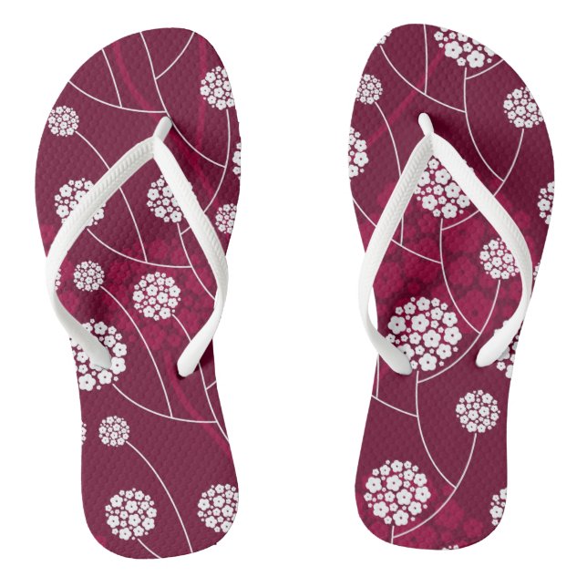 Abstract floral pattern thongs (Footbed)